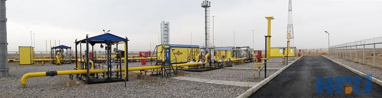 Автоматизированная газораспределительная станция АГРС мощностью 55000, объект магистральный газопровод Алматы-Байсерке-Талгар, поселок Байсерке, производитель Завод Нефтегазоборудование, панорама