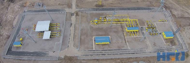автоматизированная газораспределительная станция АГРС производительностью 270000, объект город Талгар РК, производитель Завод Нефтегазоборудование, панорама